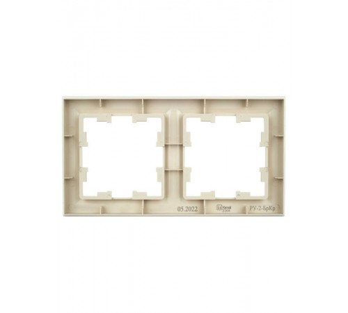 BRITE Рамка 2-ая РУ-2-БрКр бежевый  BR-M22-K10  IEK