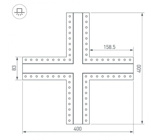 Крестовина SL-LINIA32-FANTOM (arlight, Металл)  030099  Arlight