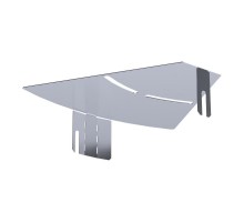 Крышка угла горизонтального изменяемого 0-45 градусов Стандарт INOX (AISI 316) 200  PR16.3638  Промрукав