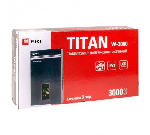 Стабилизатор напряжения настенный 3 кВт EKF PROxima  stab-w-3000  EKF