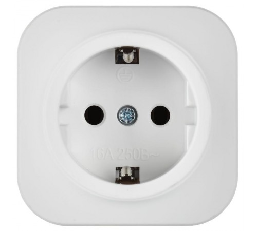 GLORY Розетка с з/к без з/ш о/у 16А РС20-3-ХБм белый матовый  ERH11-K01M-16  IEK
