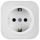 GLORY Розетка с з/к без з/ш о/у 16А РС20-3-ХБм белый матовый  ERH11-K01M-16  IEK