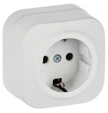 GLORY Розетка с з/к без з/ш о/у 16А РС20-3-ХБм белый матовый  ERH11-K01M-16  IEK