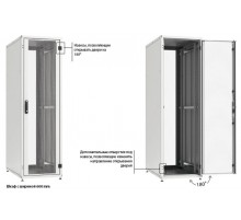 Шкаф напольный WZ-ECOD-47U8010-12AA-01-0000-011 19",ECO-LINE,47U,2211х800х1000мм,сер.(RAL 7035)разобр. 376742  Zpas