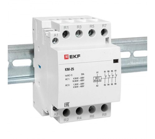 Контактор модульный КМ 25А 4NC (3 мод.) PROxima km-3-25-04  EKF