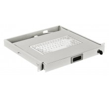 Полка клавиатурная WZ-SB78-00-03-011 1U,с клав.AK-4100-U-W/US,цв.кл. черн.,раз.USB,раск.кл.-лат.,сер.(RAL 7035) (SZB-78-00-00/3)  11272  Zpas