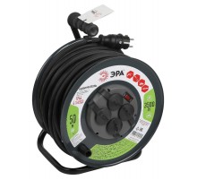 Удлинитель силовой ЭРА метал. катушка с заземл. RMx-4es-3x2.5-50m-IP44(KG )50м с выкл. 4 гн 3x2.5мм2  Б0052919  ЭРА