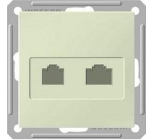 W59 Слоновая кость Розетка 2-ая ТЛФ + компьютерная 5е (RJ11+RJ45)  RSI-251TK5E-2-86  SE