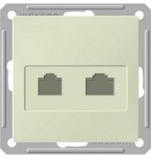 W59 Слоновая кость Розетка 2-ая ТЛФ + компьютерная 5е (RJ11+RJ45)  RSI-251TK5E-2-86  SE