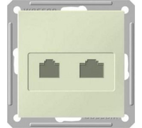 W59 Слоновая кость Розетка 2-ая ТЛФ + компьютерная 5е (RJ11+RJ45)  RSI-251TK5E-2-86  SE