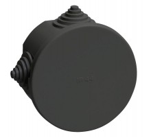 Коробка расп. КМ41237 D=75х40мм IP44 4 вв. черная   UKO21-075-040-000-K02-44  IEK