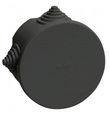 Коробка расп. КМ41237 D=75х40мм IP44 4 вв. черная   UKO21-075-040-000-K02-44  IEK