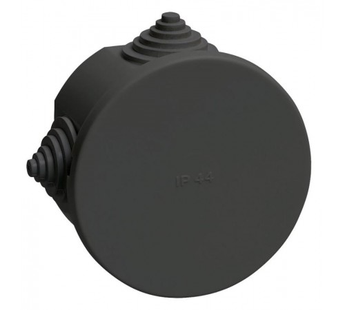 Коробка расп. КМ41237 D=75х40мм IP44 4 вв. черная   UKO21-075-040-000-K02-44  IEK