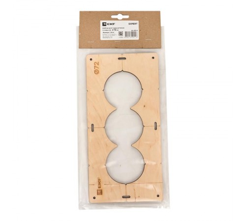 Шаблон для подрозетников c 3 отв. диам. 72 мм EKF Expert  sh-d72-3  EKF