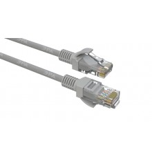 Патч корд PC-1.5U U/UTP категория 5e, длина 1,5 метра, неэкранированный, серый, Cu  Б0051410  ЭРА