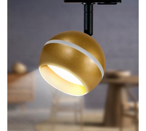 Светильник трековый  TR47 - GX53 MG однофазный под лампу GX53 матовое золото  Б0054157  ЭРА