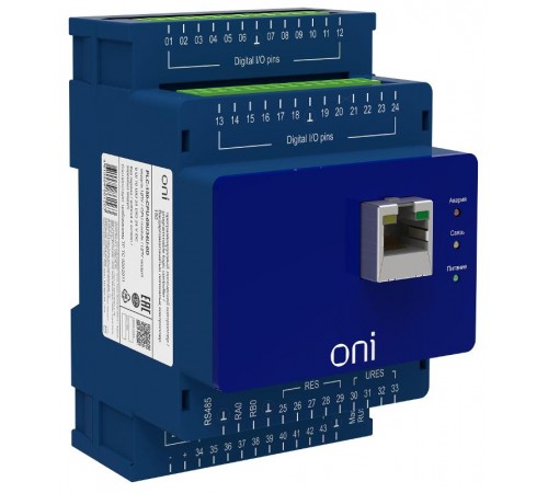 ПЛК 150 Модуль ЦПУ 9 UI 10 UIO 24 DIO 24В DC без экрана  PLC-150-CPU-09U34U-0D  ONI