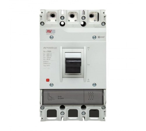 Выключатель автоматический AV POWER-3/3 250А 100kA TR AVERES  mccb-33-250H-TR-av  EKF
