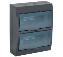 Корпус пластиковый навесной на 24 модуля ЩРН-П-24 черный IP41 KREPTA 3  MKP12-N-24-41-K02  IEK