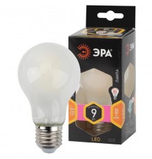 Лампа светодиодная F-LED A60-9W-827-E27 frost 9Вт филамент груша матовая теплый белый свет  Б0035033  ЭРА
