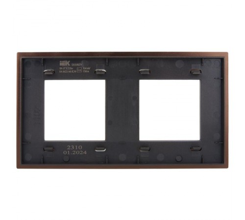 SKANDY Рамка 2-местная SK-F32Br металл шоколад   SK-M22-M-K30  IEK