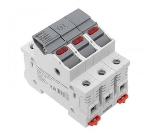 Предохранитель-разъединитель DF 10х38 3Р (тип ПВЦ)   df103-e  EKF