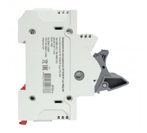 Предохранитель-разъединитель DF 10х38 3Р (тип ПВЦ)   df103-e  EKF