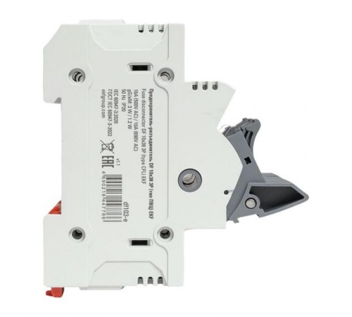 Предохранитель-разъединитель DF 10х38 3Р (тип ПВЦ)   df103-e  EKF