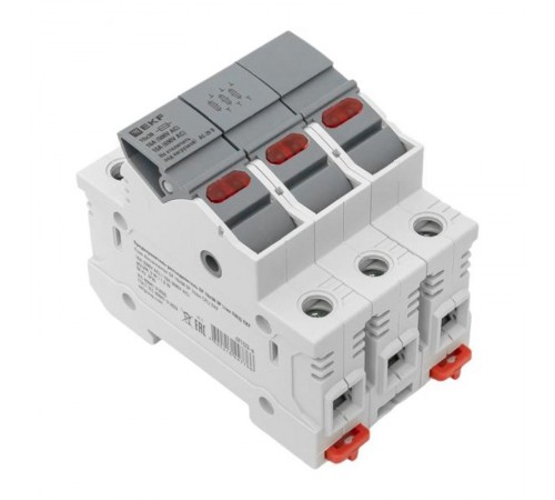 Предохранитель-разъединитель DF 10х38 3Р (тип ПВЦ)   df103-e  EKF