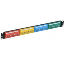 ITK 1U патч-панель кат. 5е UTP 24 угл. пт. 45 град. Dual IDC  PP24-1UC5EU-D05D  ITK
