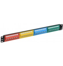 ITK 1U патч-панель кат. 5е UTP 24 угл. пт. 45 град. Dual IDC  PP24-1UC5EU-D05D  ITK