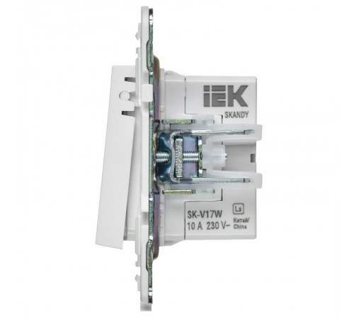 SKANDY Кнопка звонка с индикацией для отелей 10А SK-V17W арктический белый   SK-V14-2-10-K01  IEK