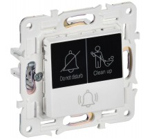 SKANDY Кнопка звонка с индикацией для отелей 10А SK-V17W арктический белый   SK-V14-2-10-K01  IEK