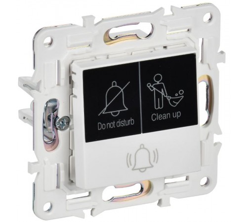 SKANDY Кнопка звонка с индикацией для отелей 10А SK-V17W арктический белый   SK-V14-2-10-K01  IEK