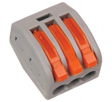 Строительно-монтажная клемма СМК 222-413 многоразовая (аналог Wago 222-413)  UKZ-001-413  IEK