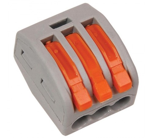 Строительно-монтажная клемма СМК 222-413 многоразовая (аналог Wago 222-413)  UKZ-001-413  IEK