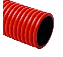 Труба двустенная жесткая красная с соединительной муфтой 6м KOPODUR KD 09075 (BC)  KD 09075_BC  Kopos