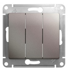 Glossa Платина Выключатель 3-клавишный, сх.3, 10AX  GSL001231  SE
