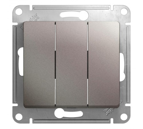 Glossa Платина Выключатель 3-клавишный, сх.3, 10AX  GSL001231  SE