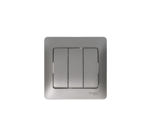 Glossa Платина Выключатель 3-клавишный, сх.3, 10AX  GSL001231  SE