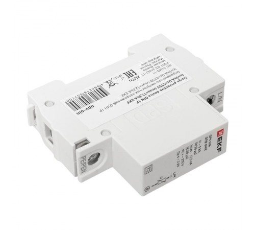 Ограничитель импульсных напряжений ОИН 1Р In=5kA Un=275B Imax=12,5kA  opv-oin  EKF