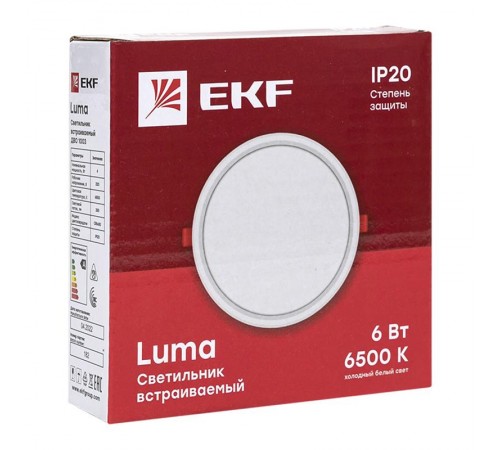 Светильник светодиодный встраиваемый ДВО 1003 6Вт 6500K IP20 Basic  DLL-1003-6-6500  EKF