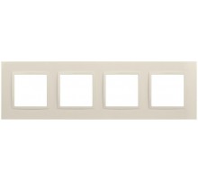 Рамка для розеток и выключателей Elegance 14-5014-02 Classic, на 4 поста, слоновая кость  Б0060587  ЭРА