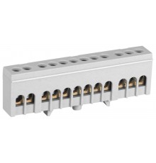 Шина  NO-224-108 L фаза в изолированном корпусе на DIN-рейку ШНИ-6х9-12-Д серый  Б0062946  ЭРА