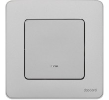 Inspiria Алюминий Переключатель проходной 1-клавишный с подсветкой С/У без рамки  673662  Legrand