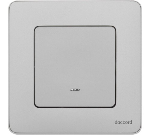 Inspiria Алюминий Переключатель проходной 1-клавишный с подсветкой С/У без рамки  673662  Legrand