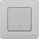 Inspiria Алюминий Переключатель проходной 1-клавишный с подсветкой С/У без рамки  673662  Legrand