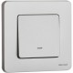Inspiria Алюминий Переключатель проходной 1-клавишный с подсветкой С/У без рамки  673662  Legrand