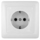 Хит Белый С/У Розетка с заземлением без шторок, 16А, 250В  RS16-134-B  SE