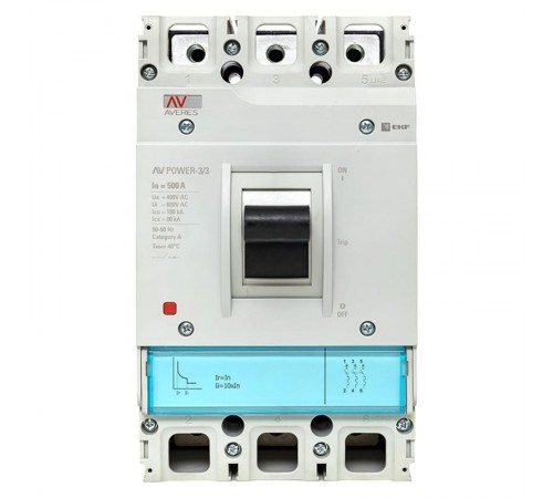 Выключатель автоматический AV POWER-3/3 500А 100kA TR AVERES  mccb-33-500H-TR-av  EKF
